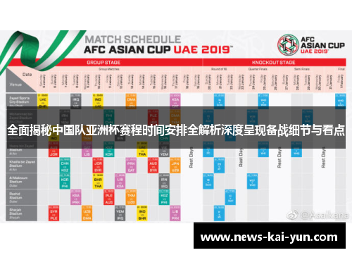 全面揭秘中国队亚洲杯赛程时间安排全解析深度呈现备战细节与看点 全面揭秘中国队亚洲杯赛程时间安排全解析深度呈现备战细节与看点